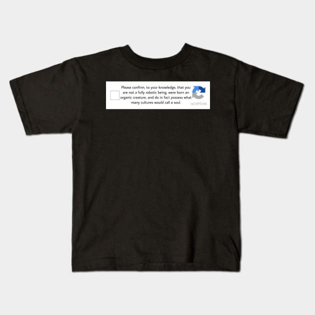 ReCAPTCHA Loki sticker Kids T-Shirt by The Fandom Geese